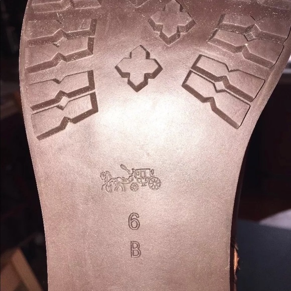 Coach Easton Semi Matte Calf Boots in Dark Saddle - Picture 7 of 8